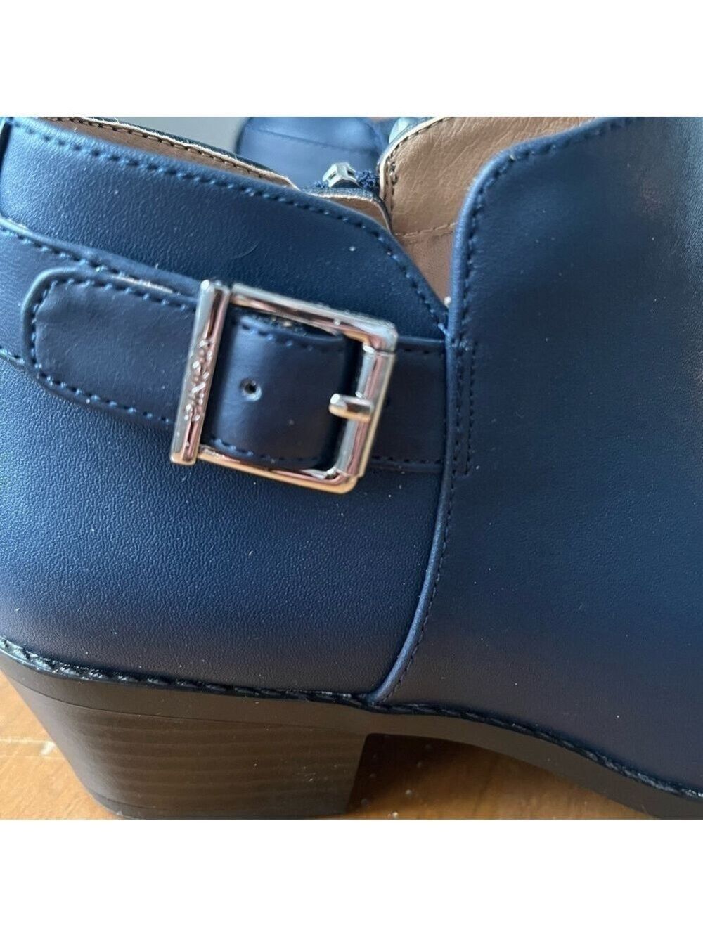 Vionic Women’s Joy Millie Leather Ankle Boots with Buckle Navy 7 - Picture 10 of 13